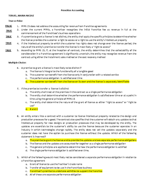 FAR 1: Financial accounting and reporting reviewer notes and questions ...