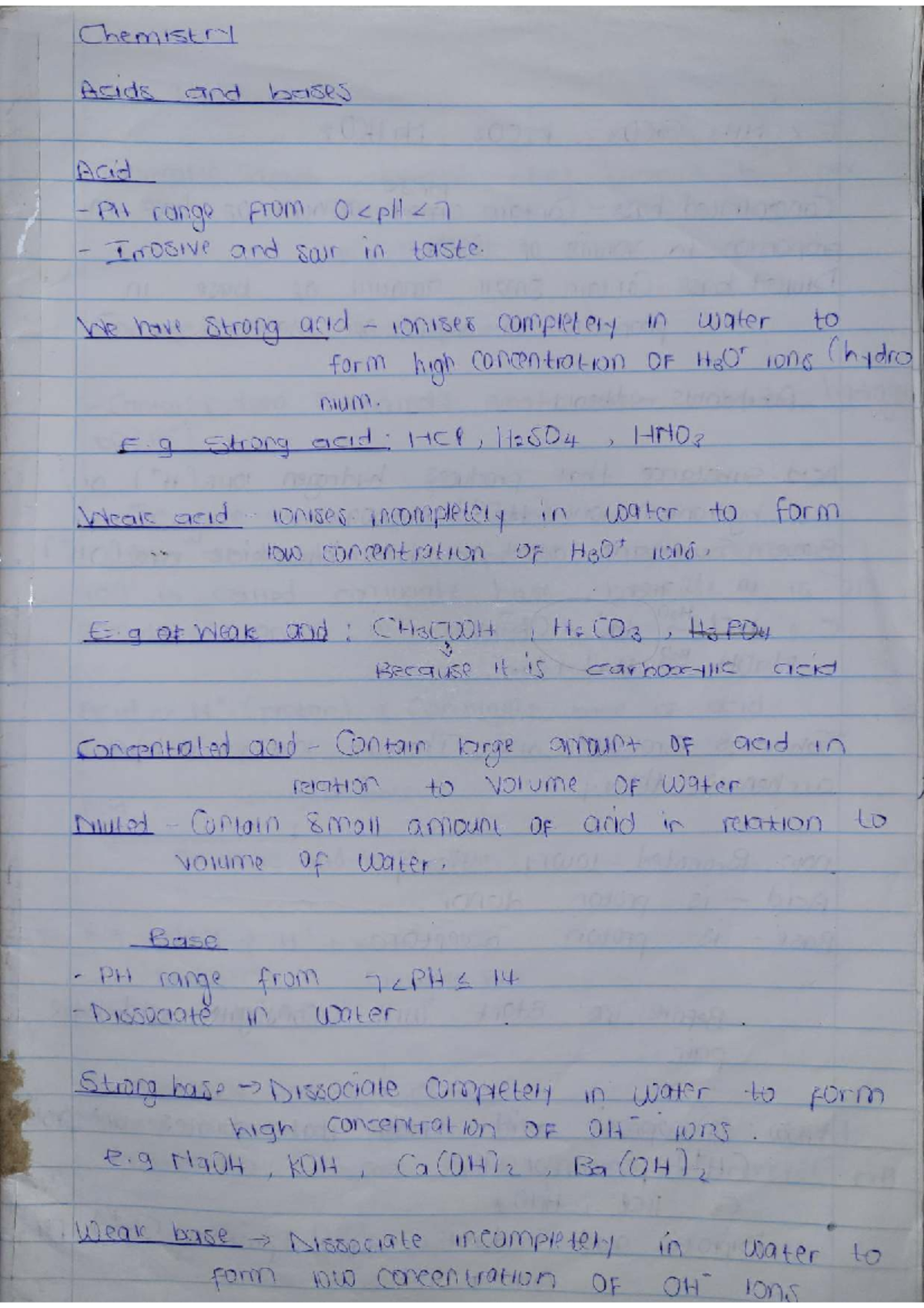 Chemistry 101: Acids and Bases Overview and Key Concepts - Studocu