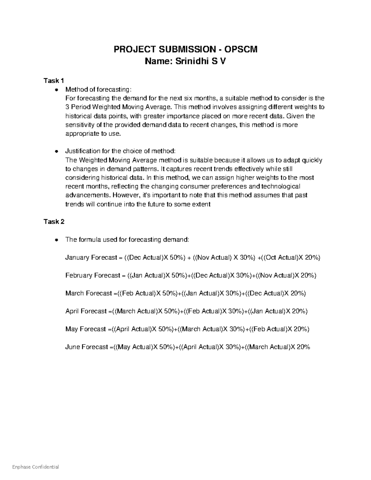 Opscmproject Srinidhi - PROJECT SUBMISSION - OPSCM Name: Srinidhi S V ...
