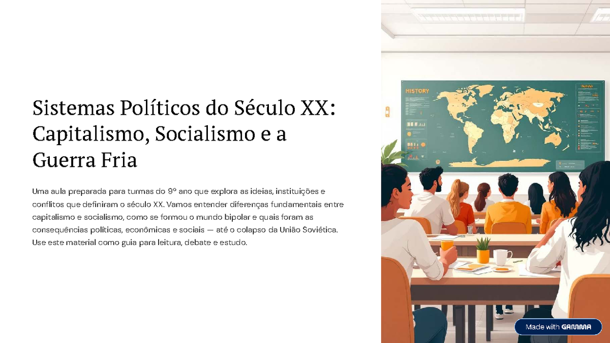 Sistemas Políticos do Século XX: Capitalismo, Socialismo e Guerra Fria ...