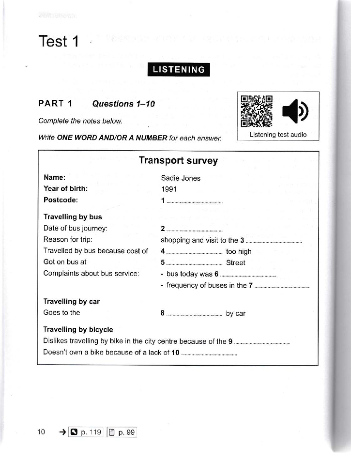IELTS 18 Listening Test 1: Complete Notes and Questions - Studocu
