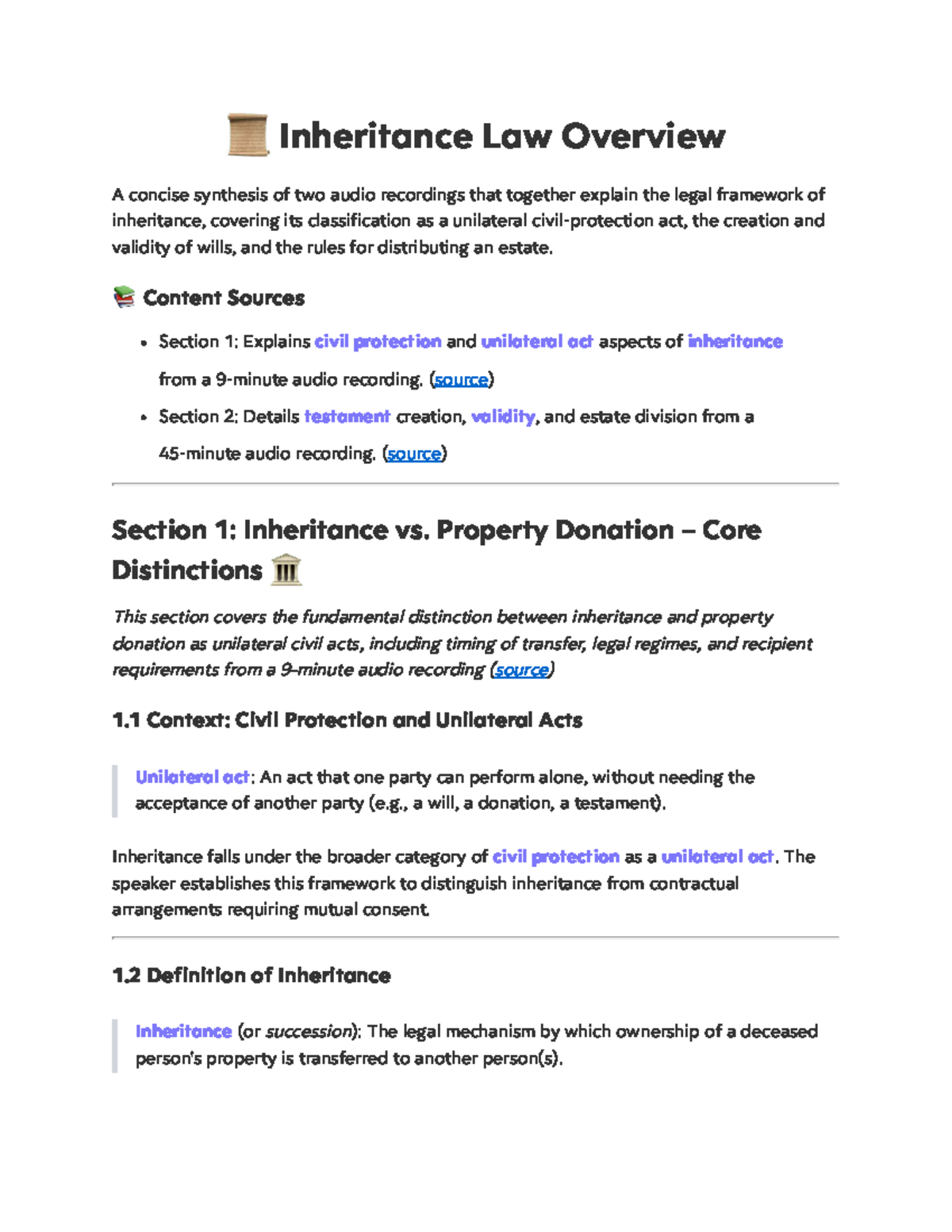 Inheritance Law (LAW101): Wills, Validity, and Estate Distribution ...