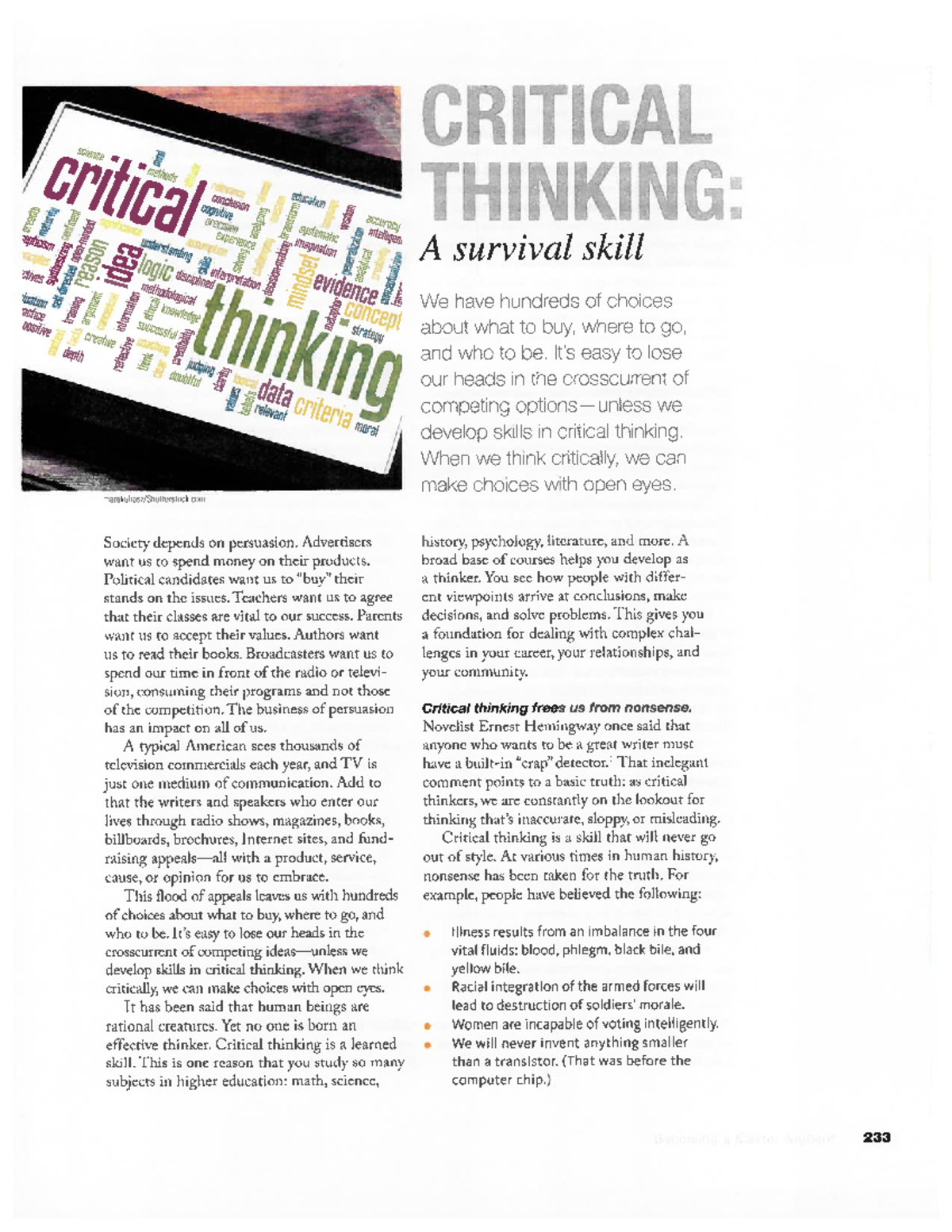 Final Exam Notes for Course Code [Insert Code Here] - CRITICAL critical ...