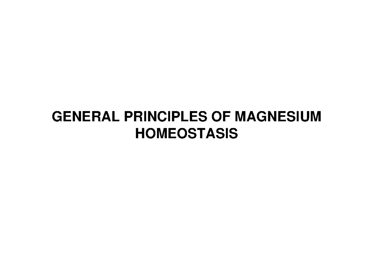 Hypermagnesemia Pathogenesis: Understanding Renal Implications and ...