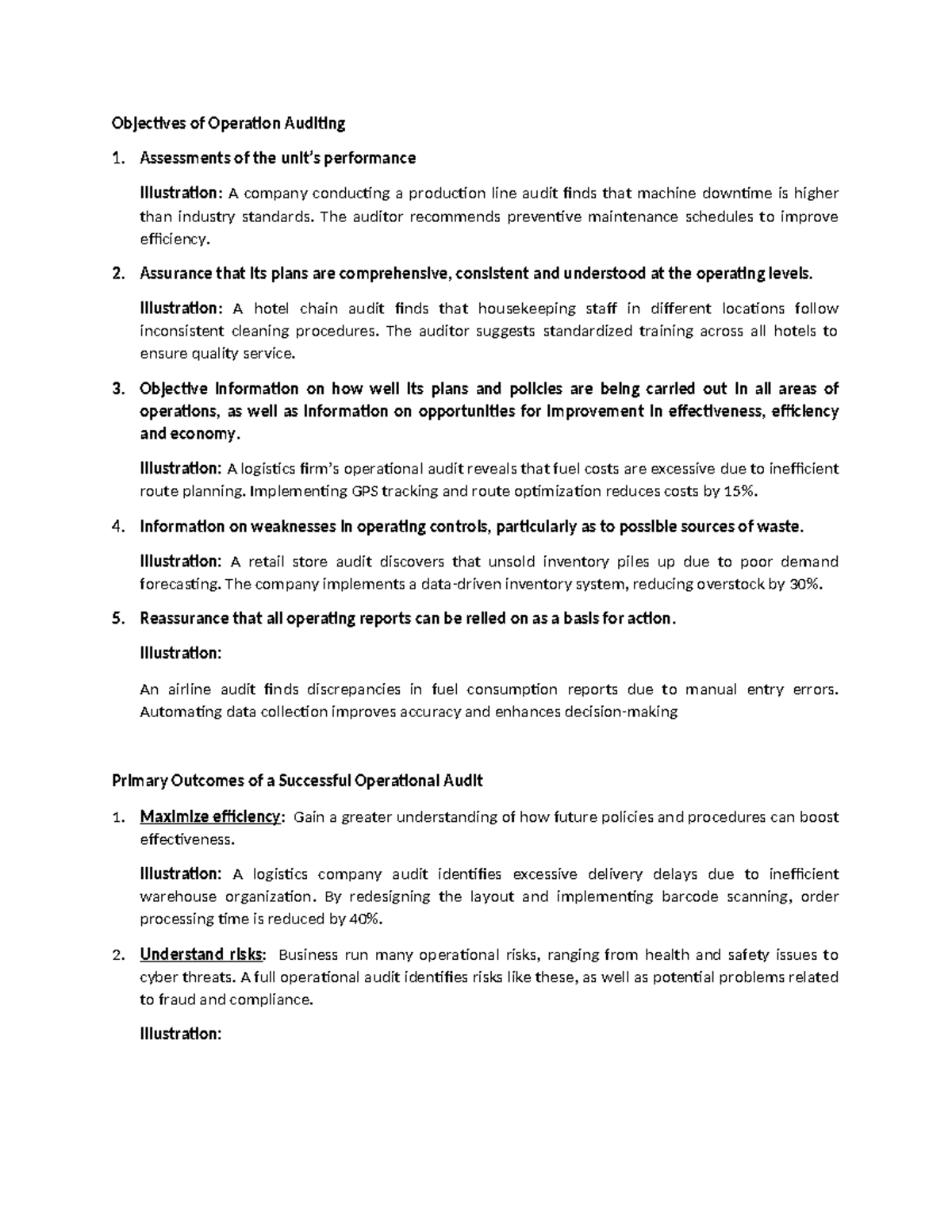 03 Objectives and Phases of Operation Auditing - Objectives of ...