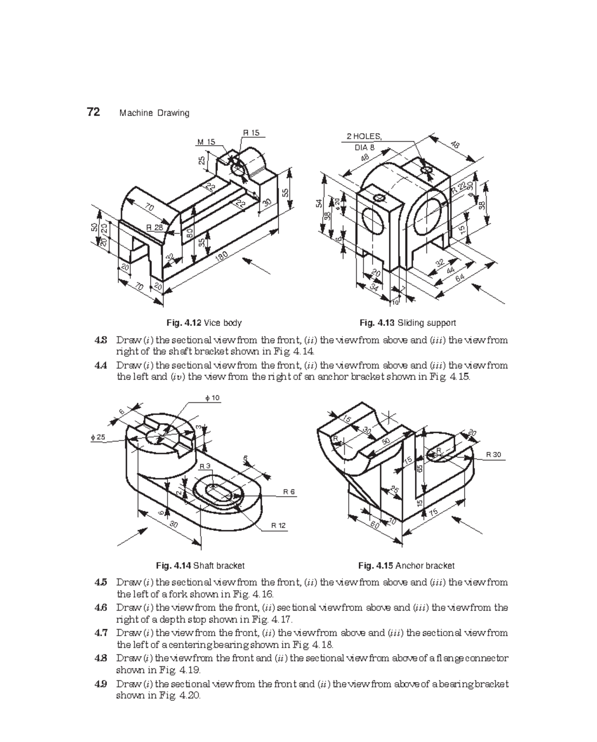 Machine Drawing R15: Sectional Views and Bracket Drawings - Studocu
