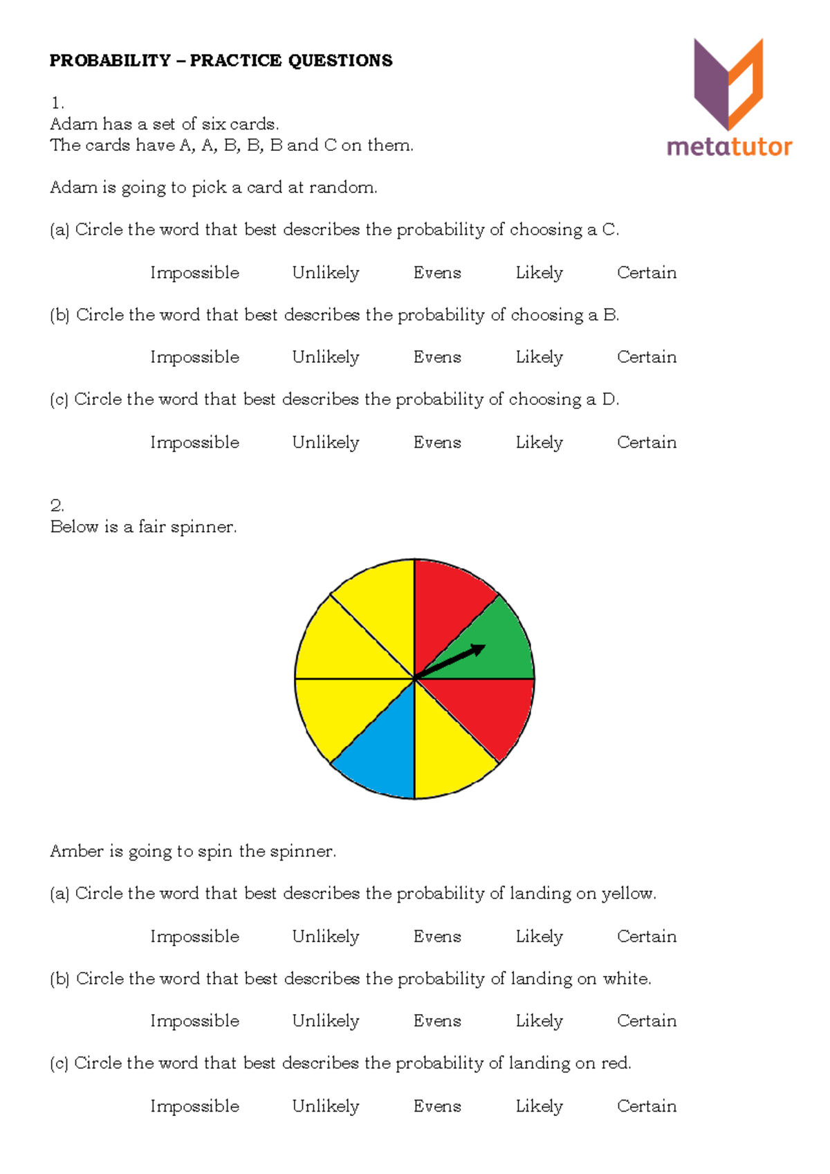 Probability Practice Questions - Soal - Studocu