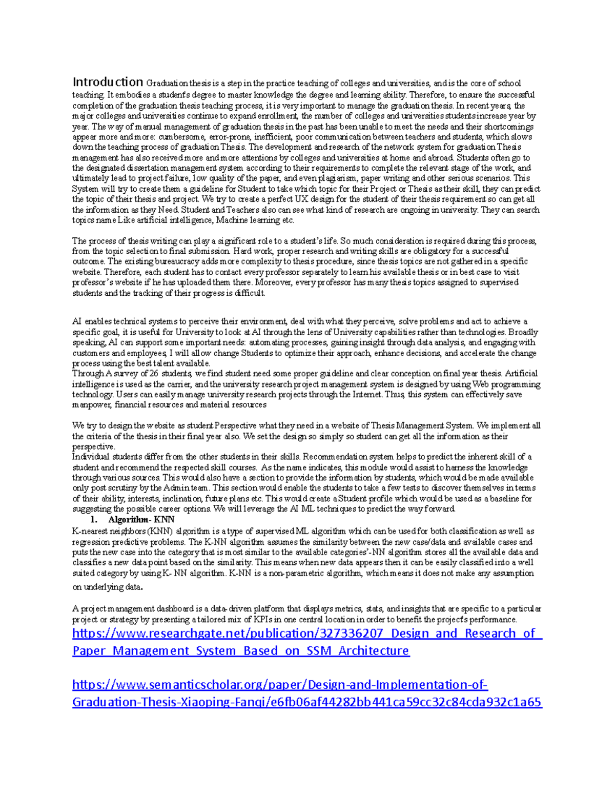 Introduction Graduation thesis is a step in the practice teaching of ...