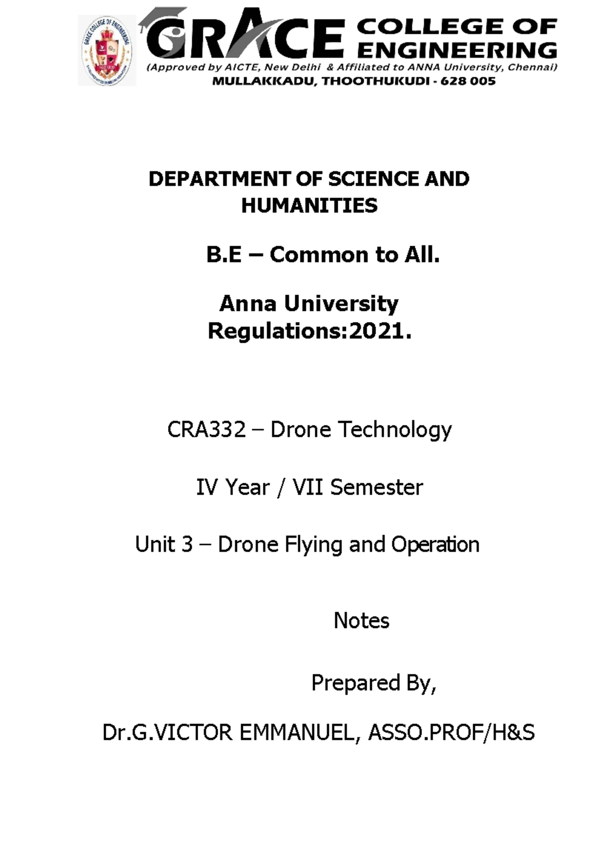 372771195 Drone Technology Overview and Applications - Studocu