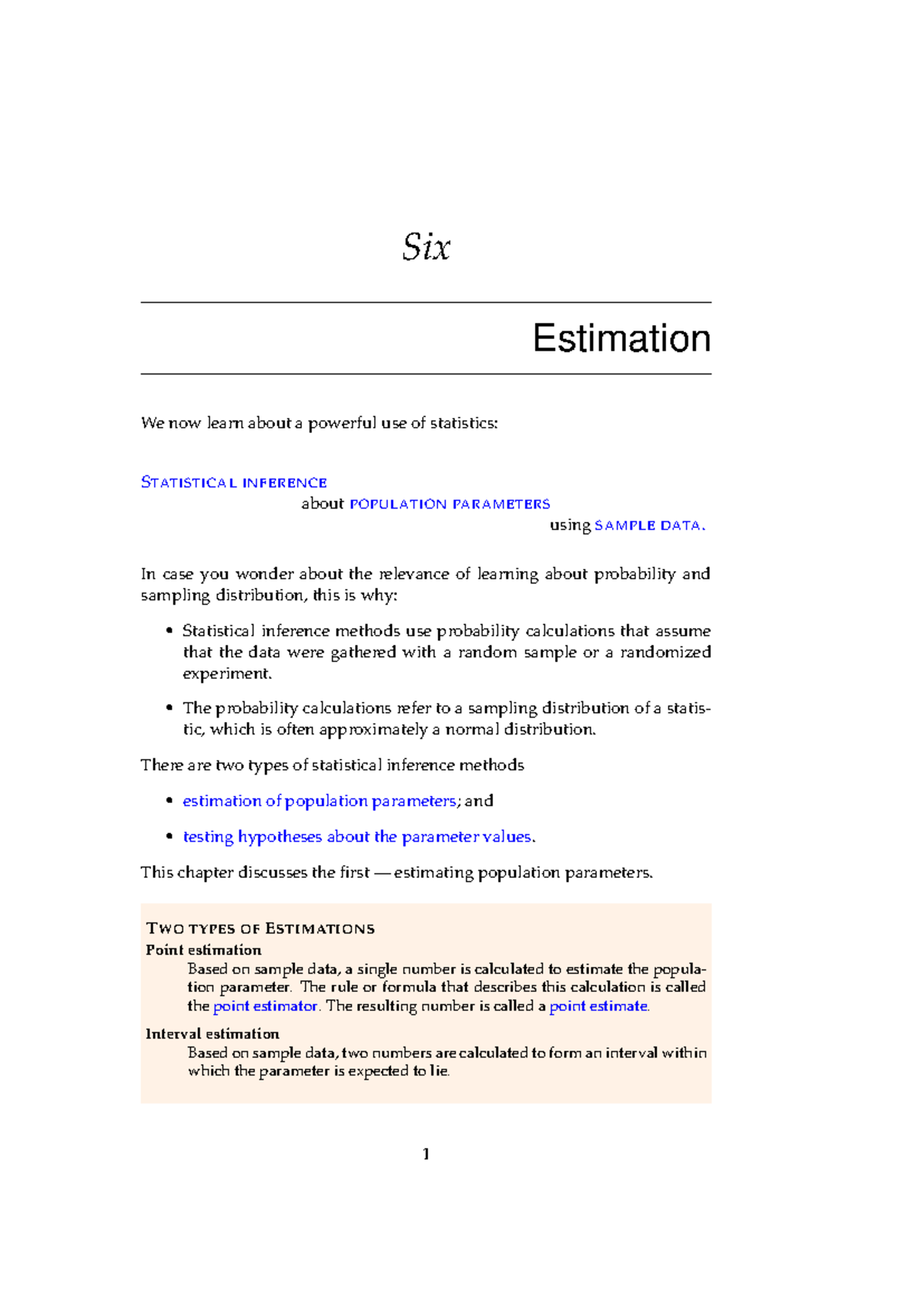 Chapter 6: Statistical Inference and Estimation Techniques (ST2334 ...
