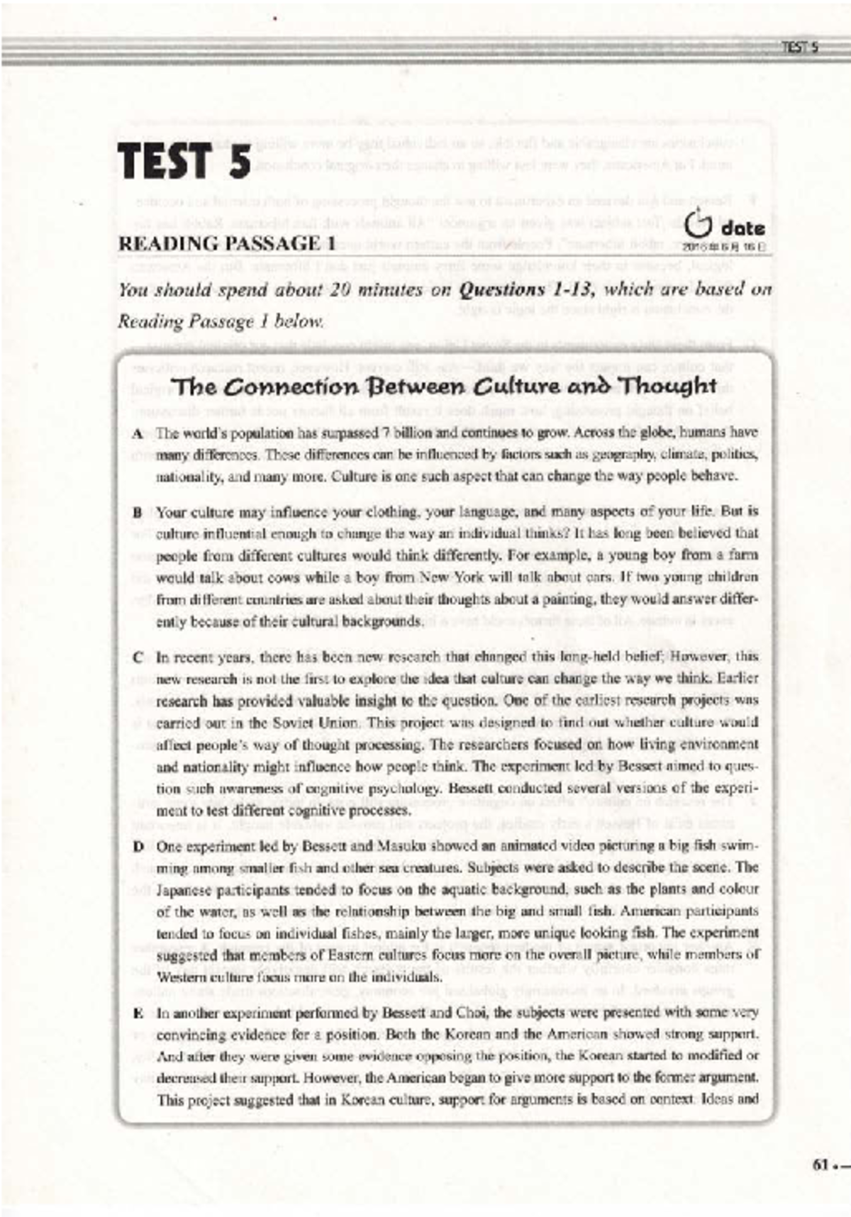 Reading Actual Test 5 latest-trang-62-63 - TEST 5 TEST 5 b date READING ...