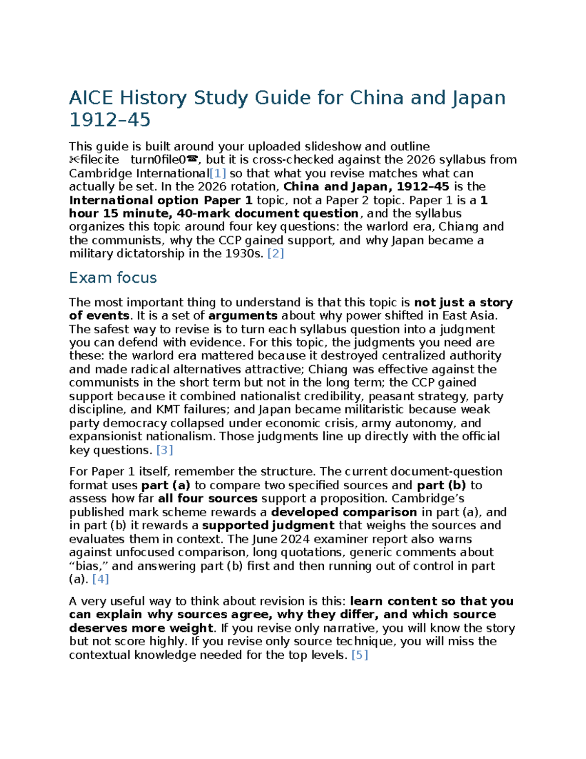 AICE History Study Guide: China and Japan 1912-1945 for 2026 Syllabus ...