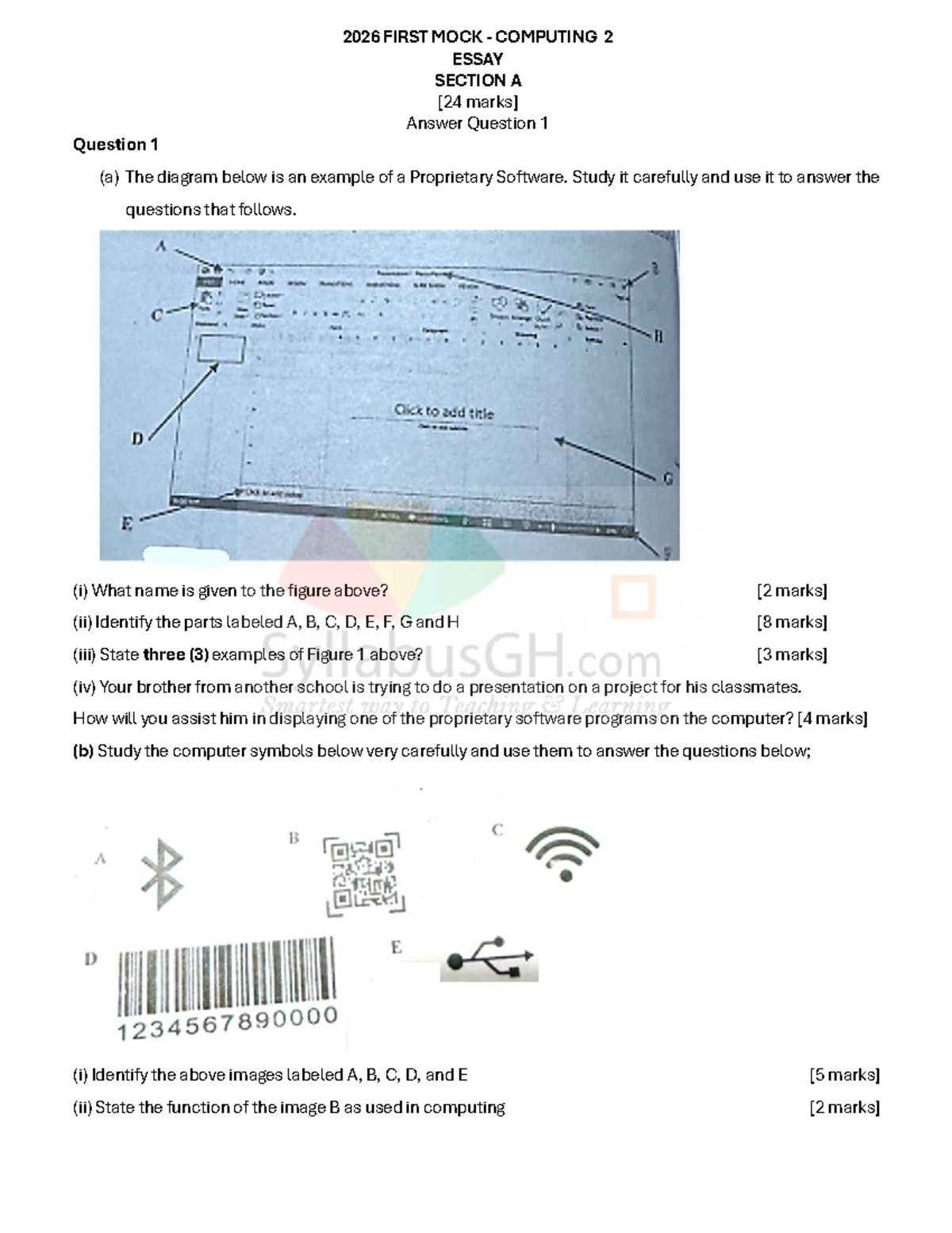 2026 BECE First Mock Computing 2 Essay Section A Guide - Studocu