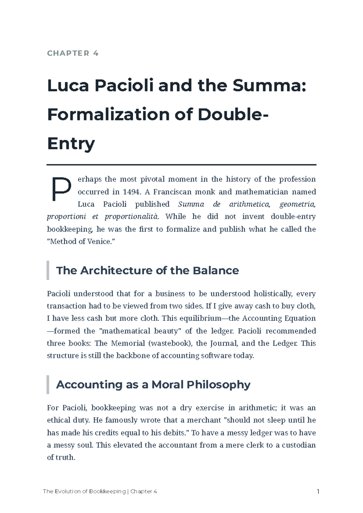 Chapter 4: Luca Pacioli and the Formalization of Double-Entry ...