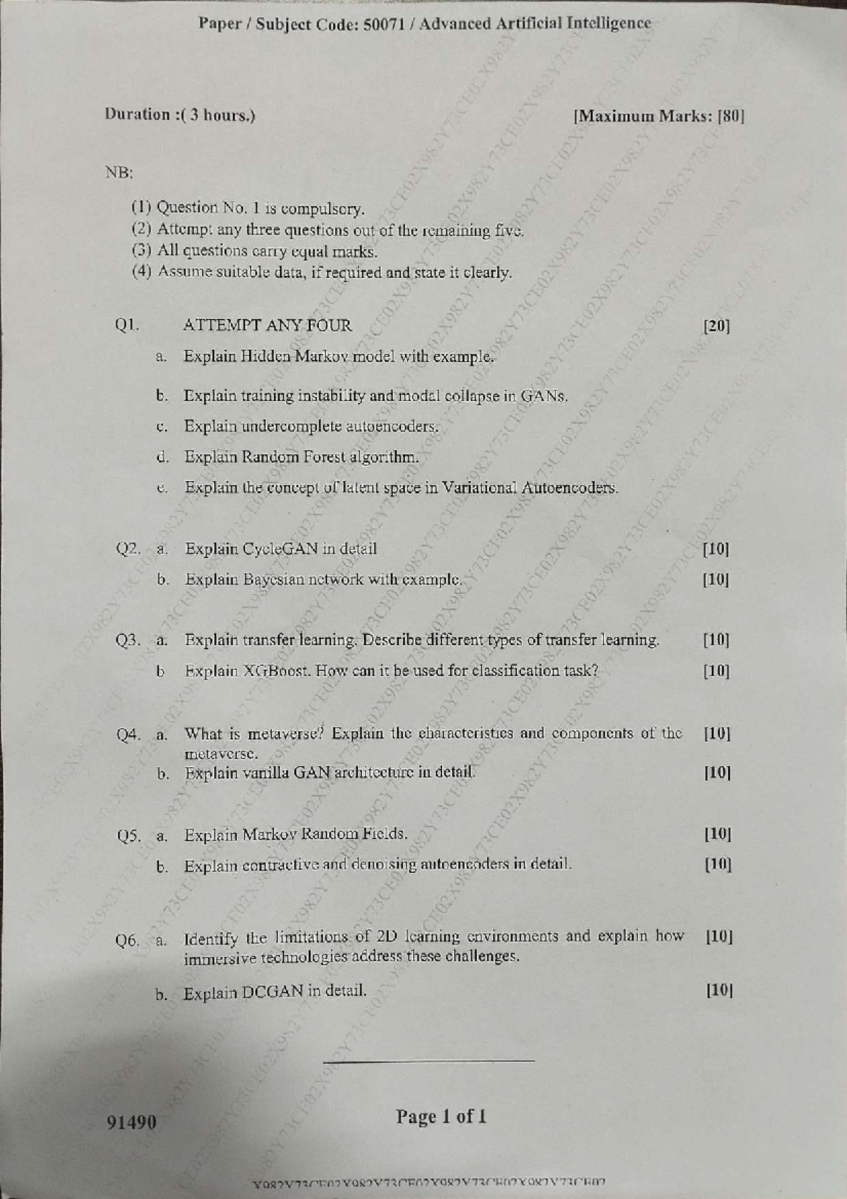 AAI 50071 Final Exam Question Paper - December 2025 - Studocu