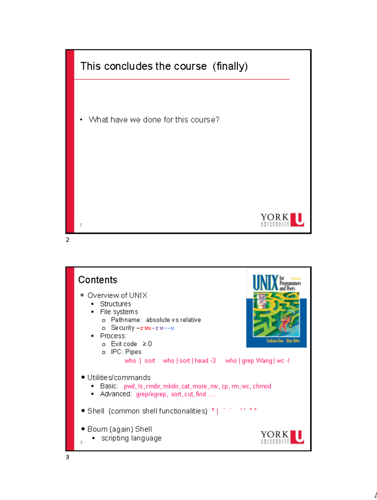 C Programming Course Overview and Shell Utilities - Studocu