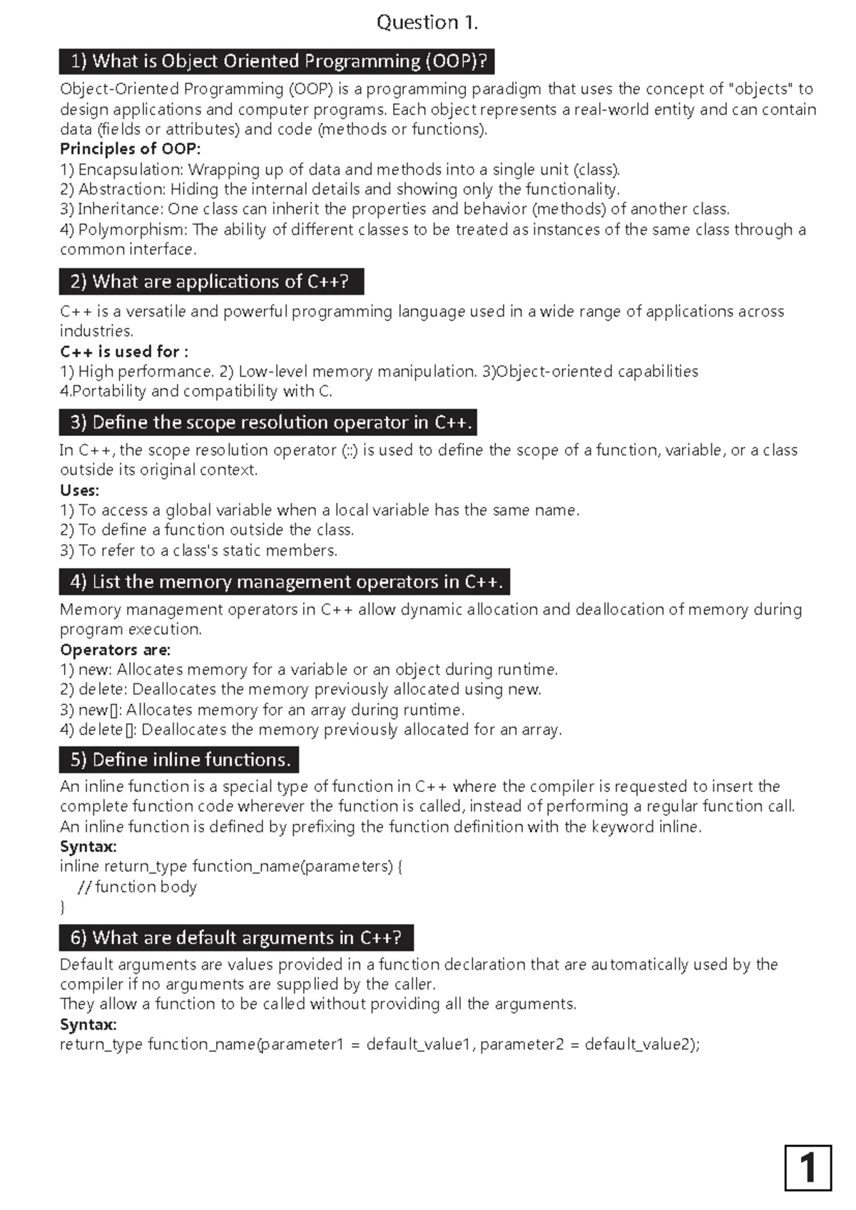 Object Oriented Programming (210243) Dec 2023 Exam Paper - Studocu