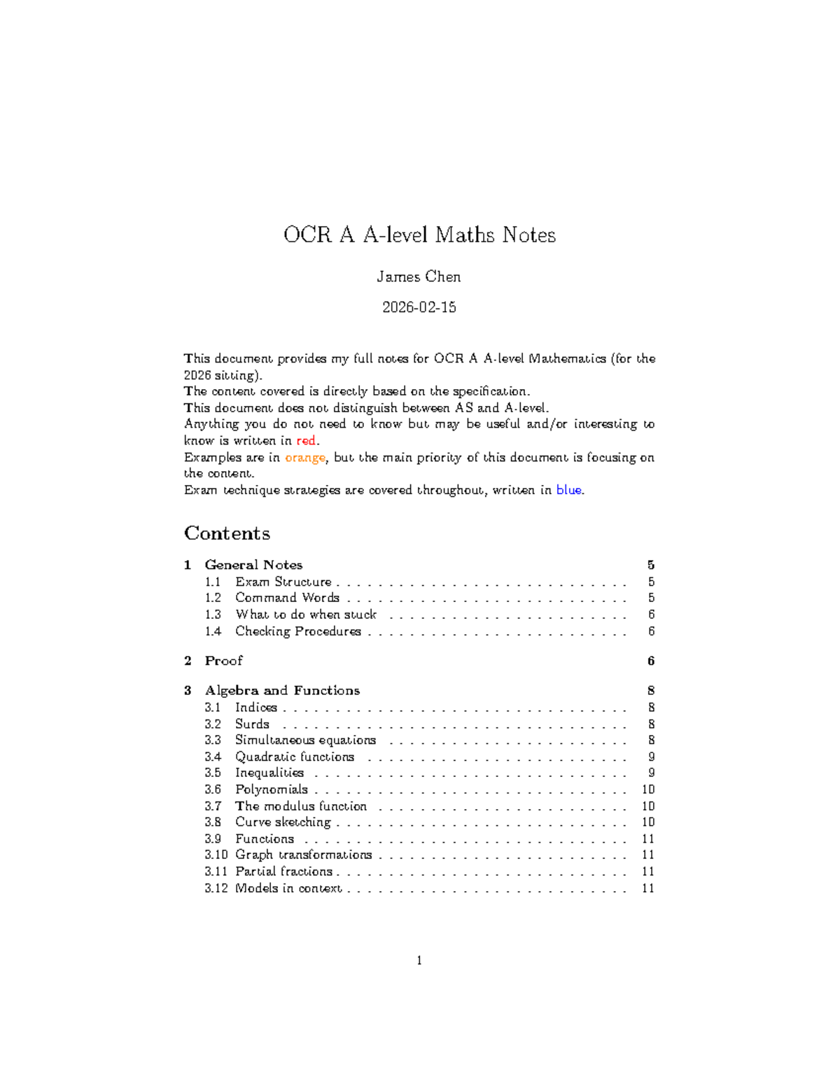 OCR A Level Maths Notes for 2026 Exam Preparation - Studocu