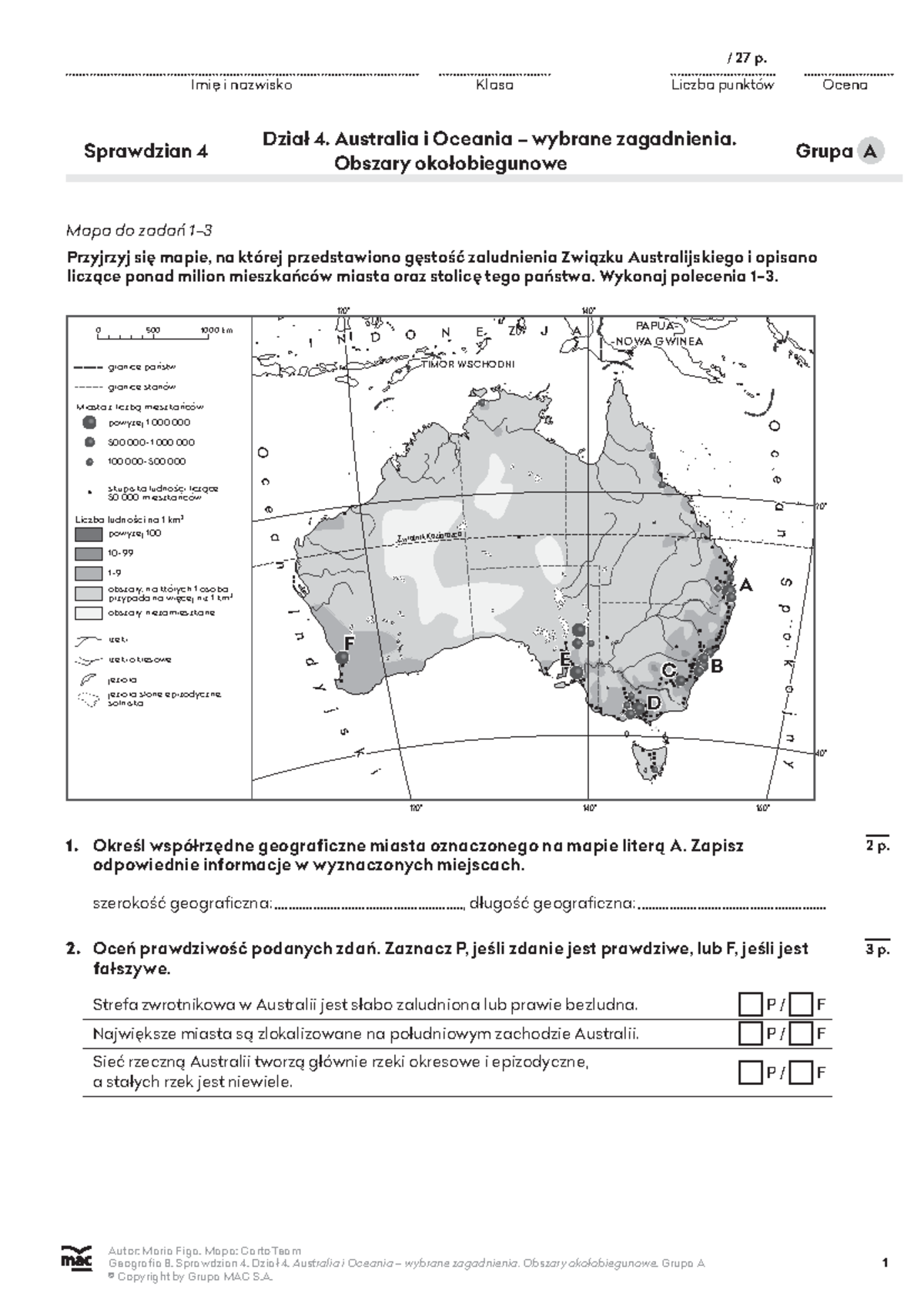 Australia Arktyka I Antarktyka Sprawdzian Nowa Era
