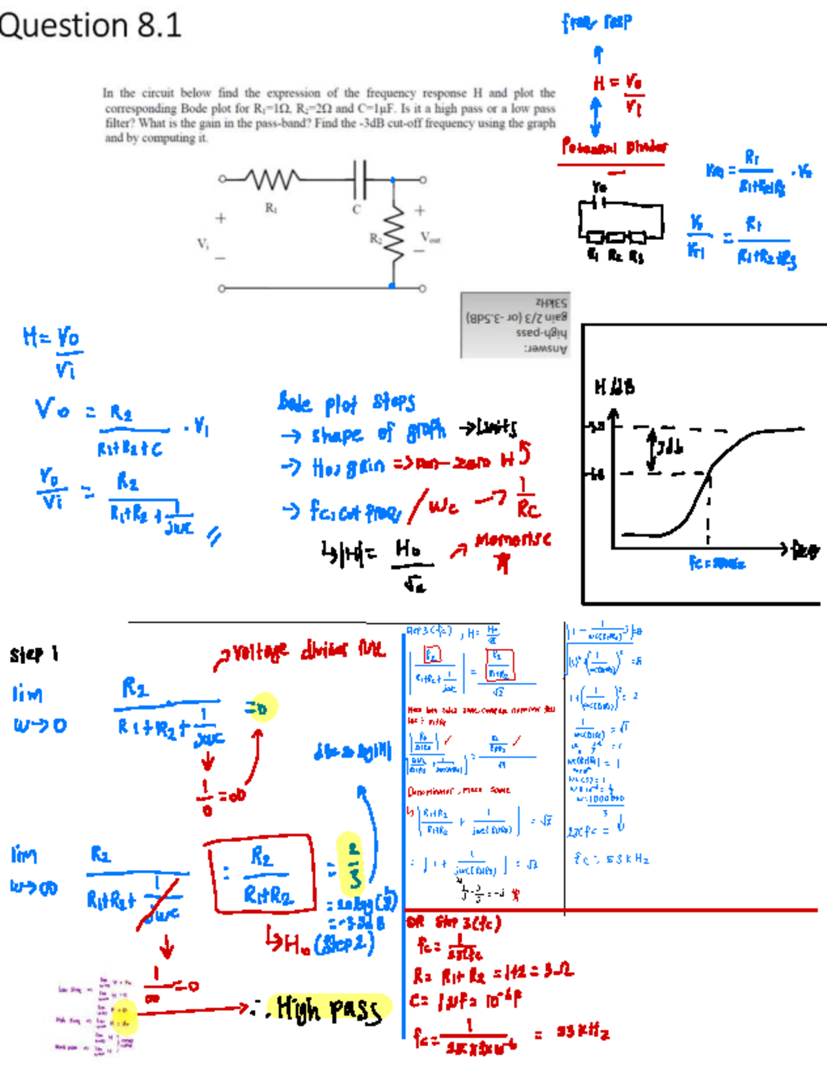 Tutorial 8 - Potential Divider Analysis and Bode Plot Steps - Studocu