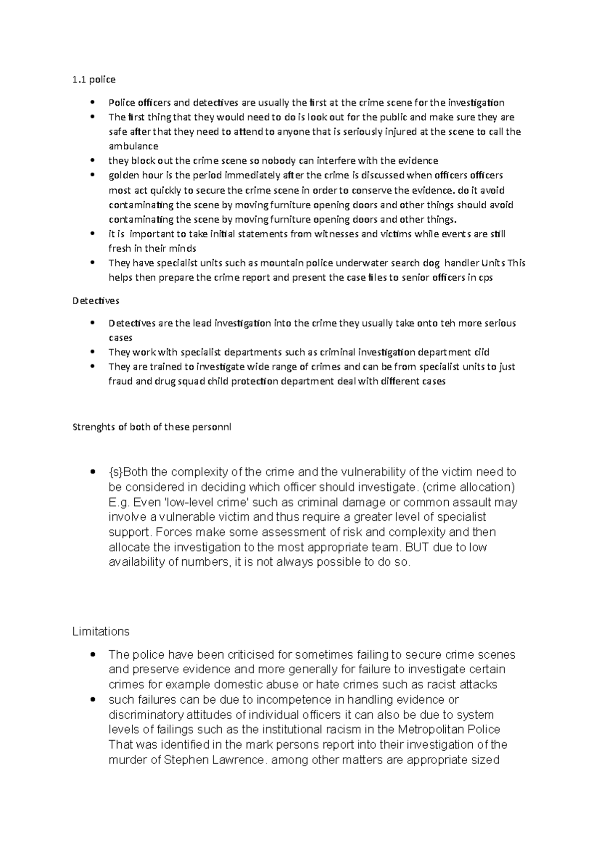 Understanding Police Investigations: A Case Study Approach (CRIM101 ...