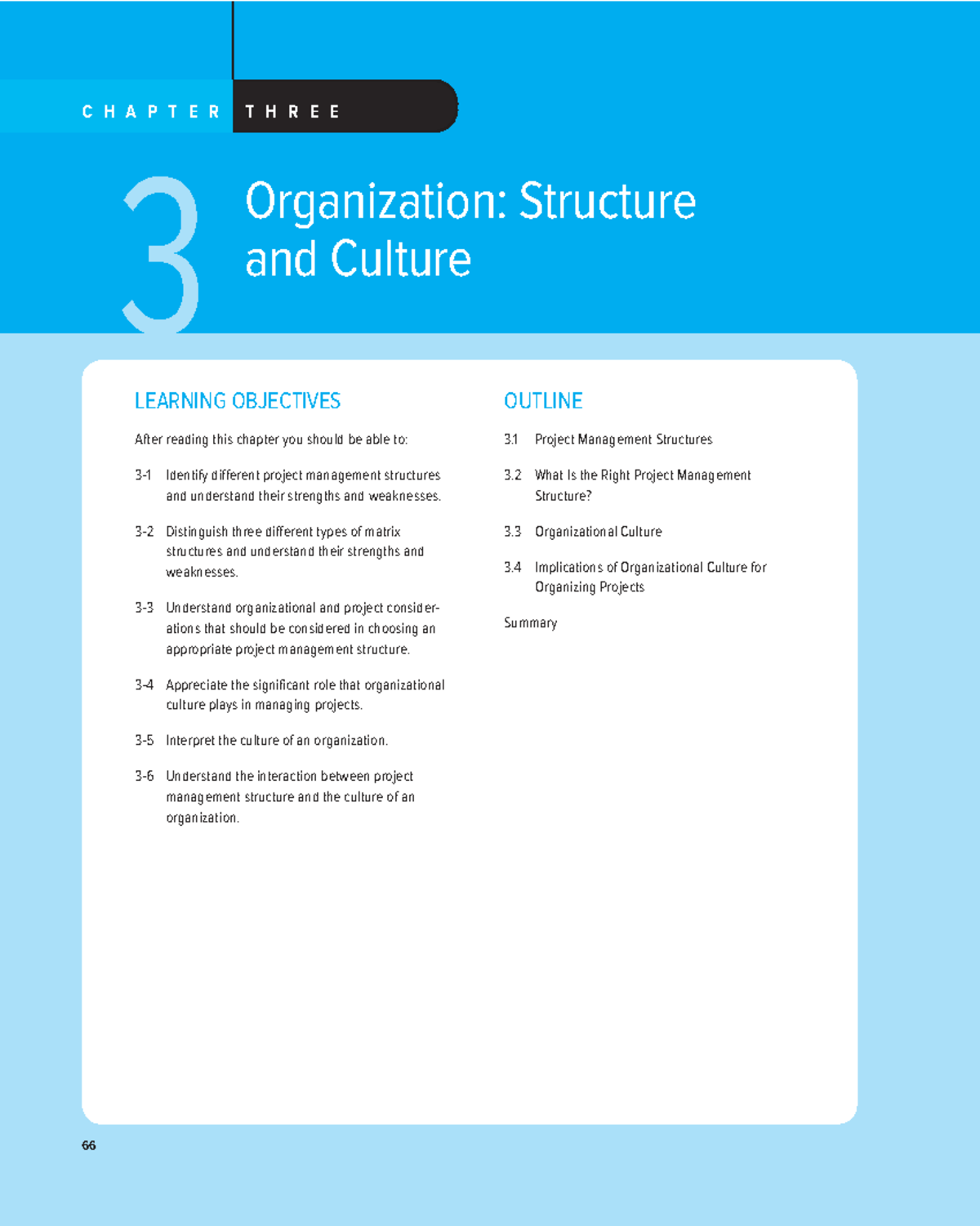 Chapter 3 - Lecture Notes: Organization, Structure, and Culture in ...