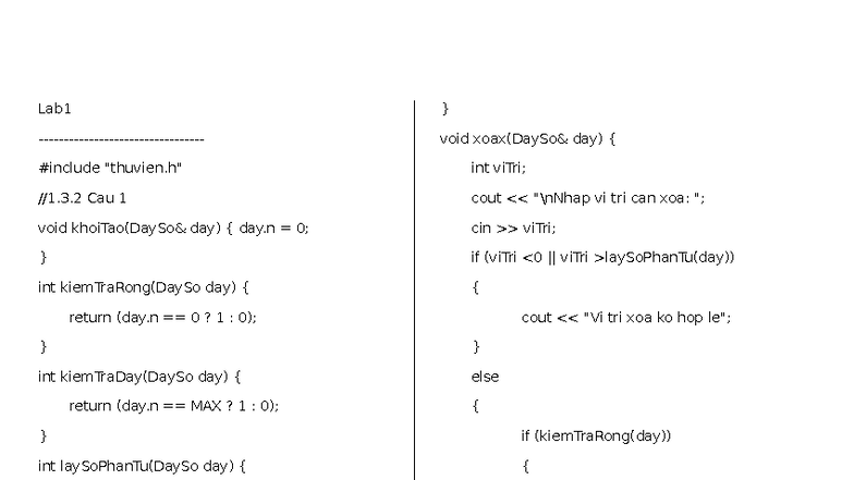Lab1: C++ Functions for Array Manipulation and Search - Studocu