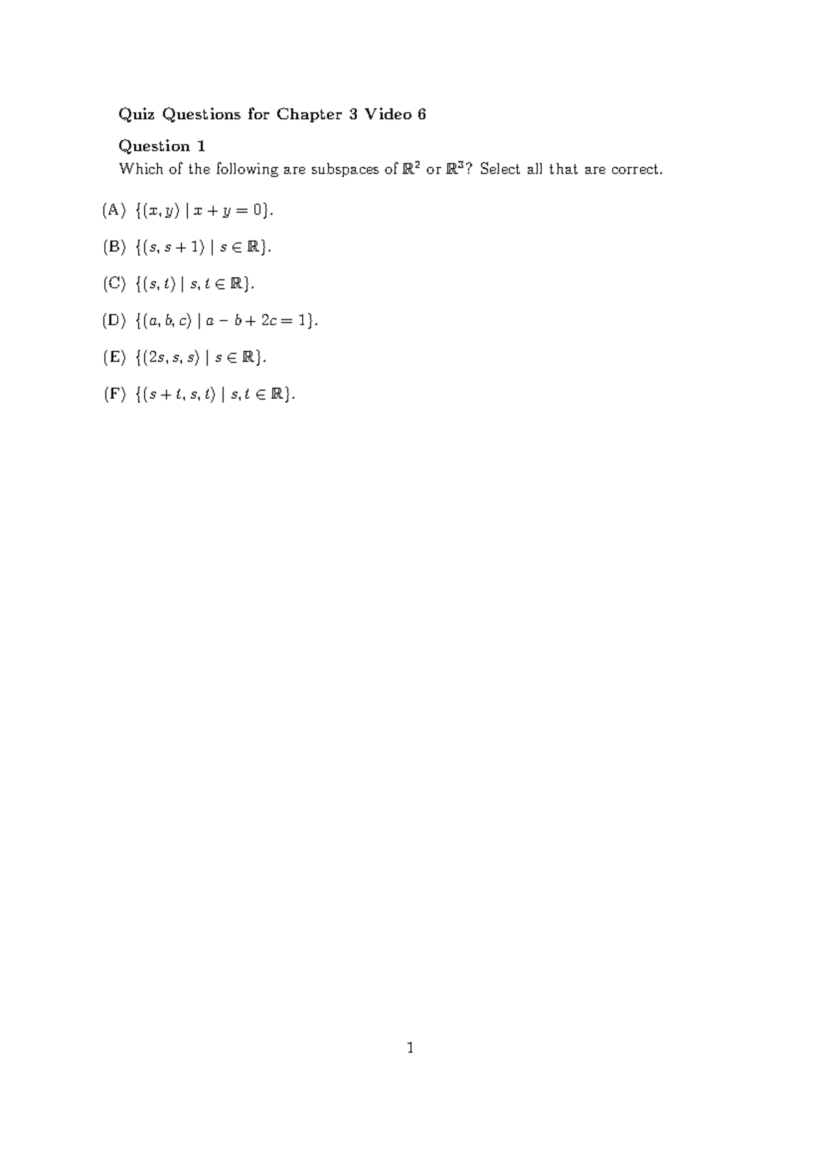Chapter 3 Video 6 Quiz - notes - MA2002 - Quiz Questions for Chapter 3 ...