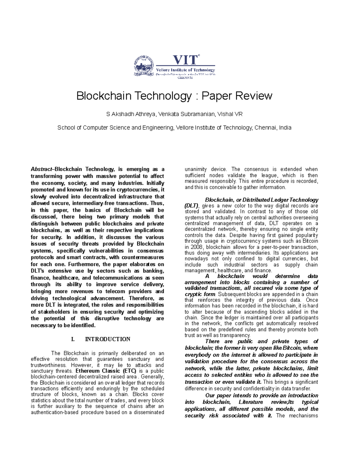 Blockchain Technology: A Comprehensive Review of Applications and Risks ...