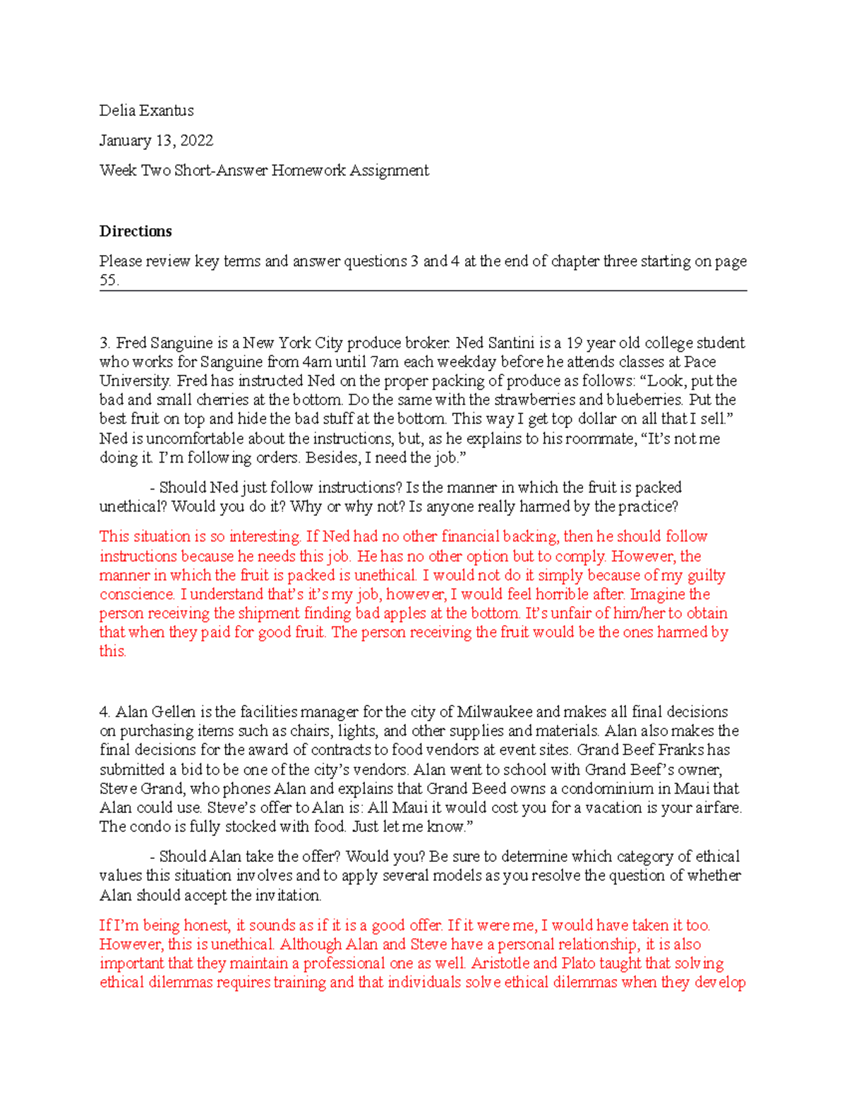 BUS 101 Week 2 Short Answer Assignment Responses and Reflections - Studocu