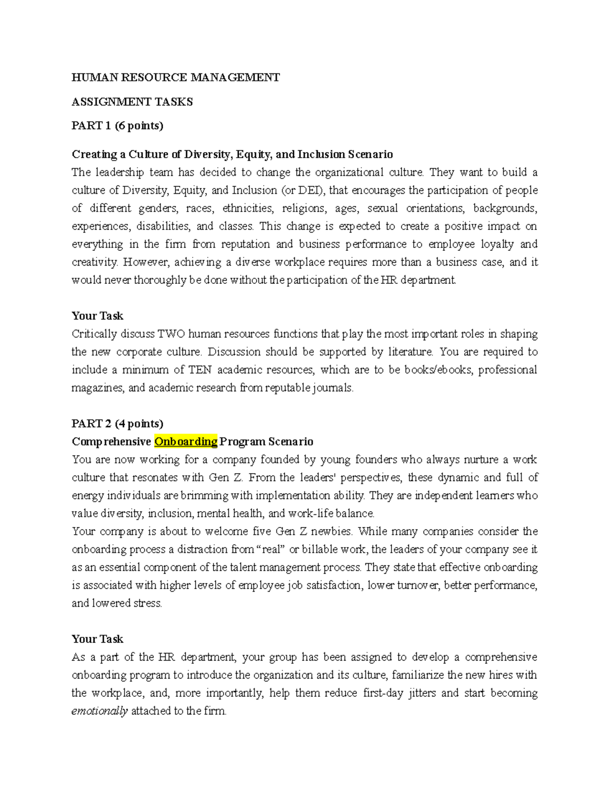 Human Resource Management Final Assignment 2 - HUMAN RESOURCE ...