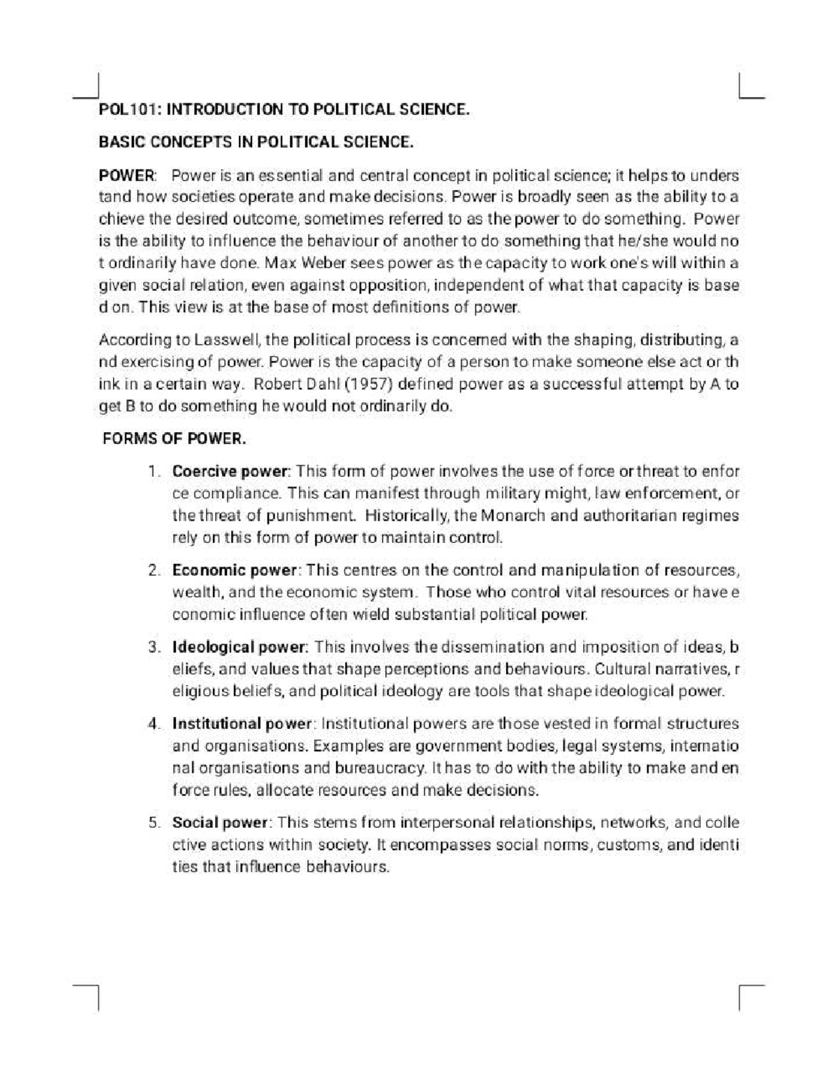 POL101: Intro to Political Science - Key Concepts and Power Dynamics ...