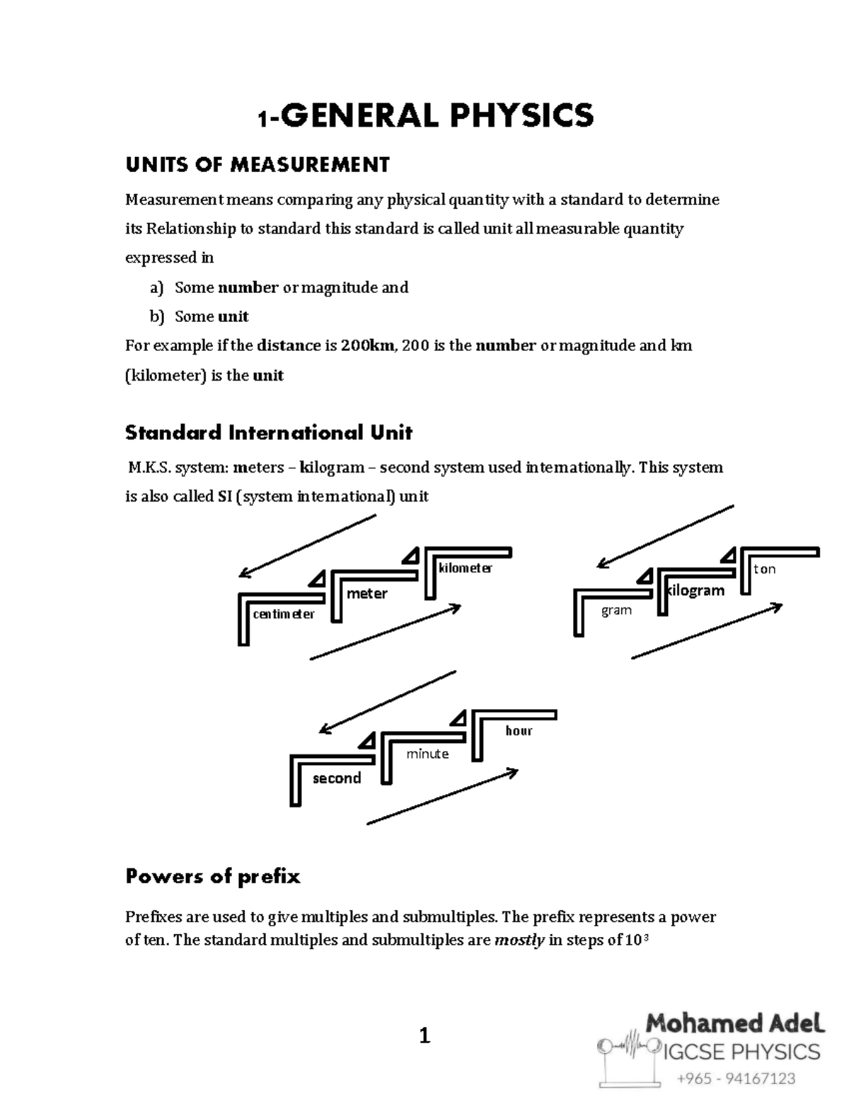PHYSICS 101: UNITS OF MEASUREMENT AND MEASUREMENT TECHNIQUES - Studocu