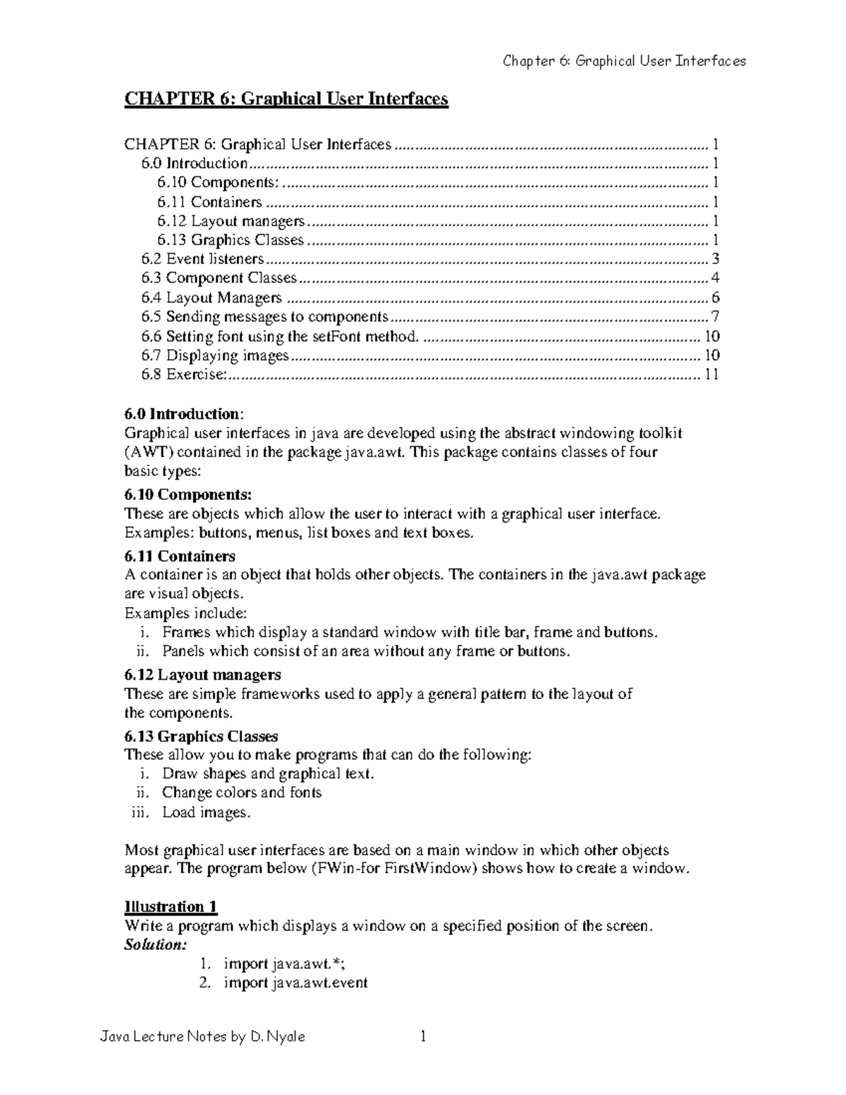 Java Lecture Notes: Chapter 5 - Creating Objects and Inheritance ...