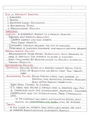 Chapter 7: Government Policy and International Trade - CH. 7 ...