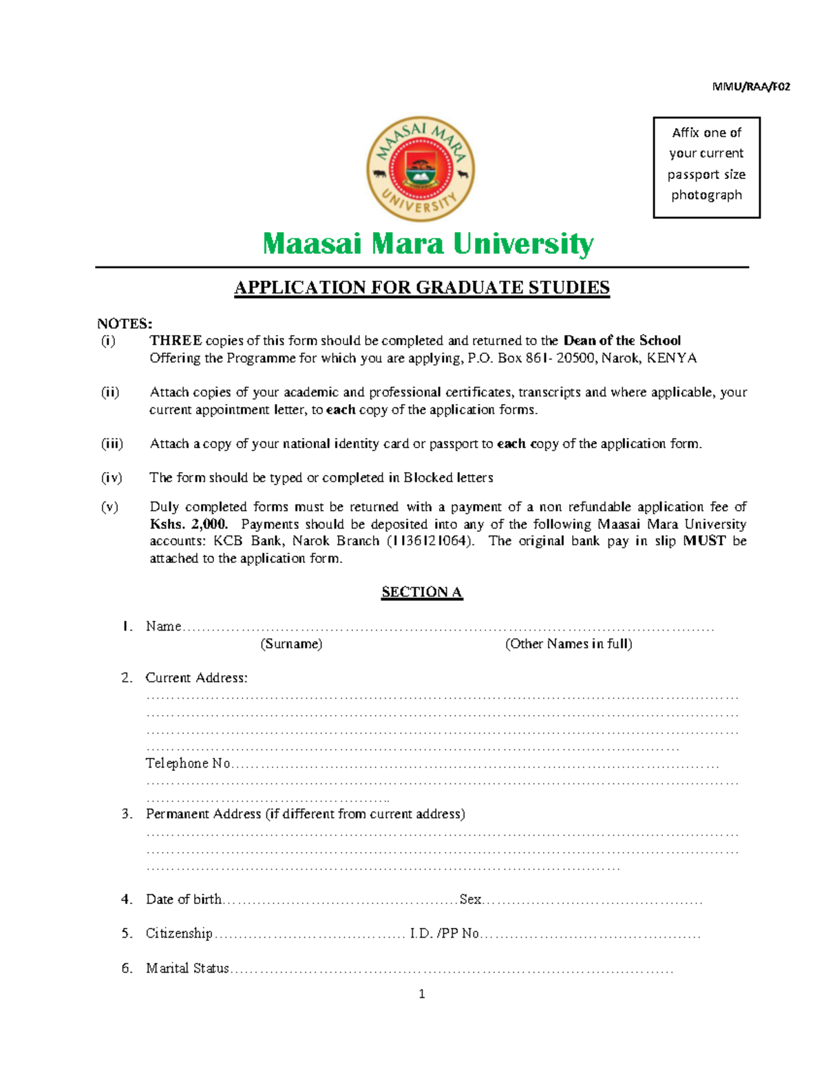 MMU Graduate Studies Application Form - Postgraduate Admissions - Studocu