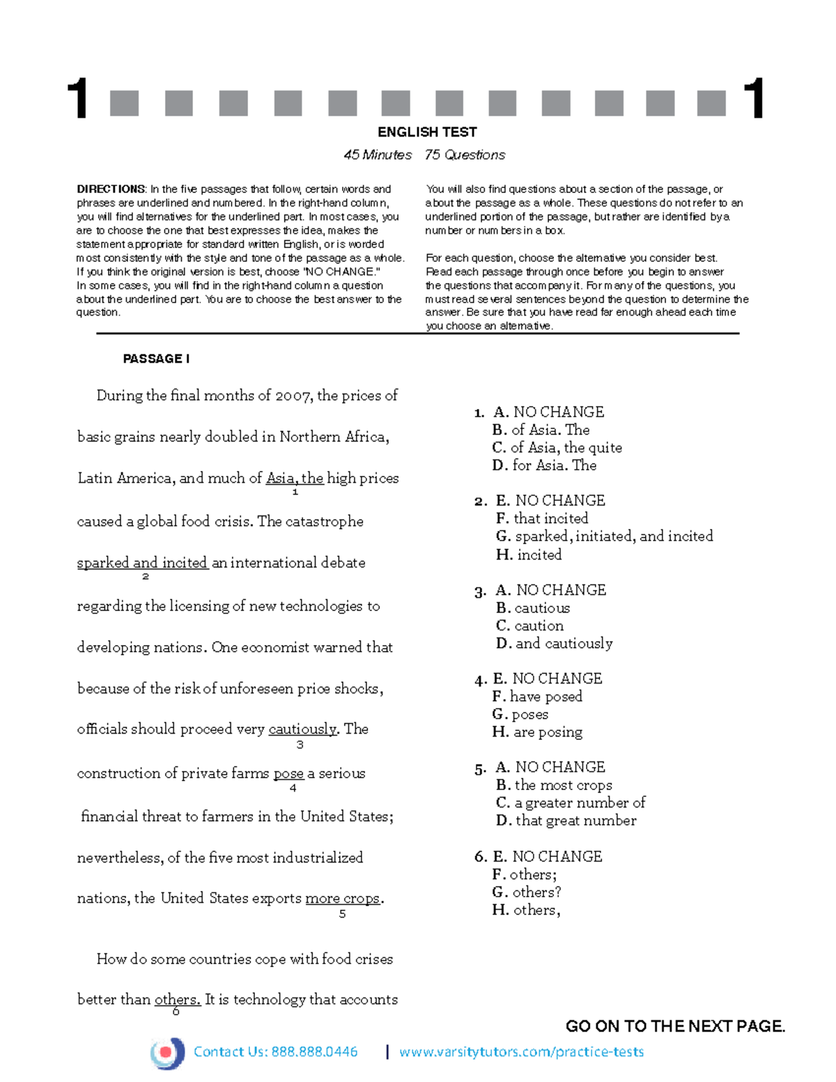 ACT Reading Practice Test - Prep Pros Free Trial - Studocu