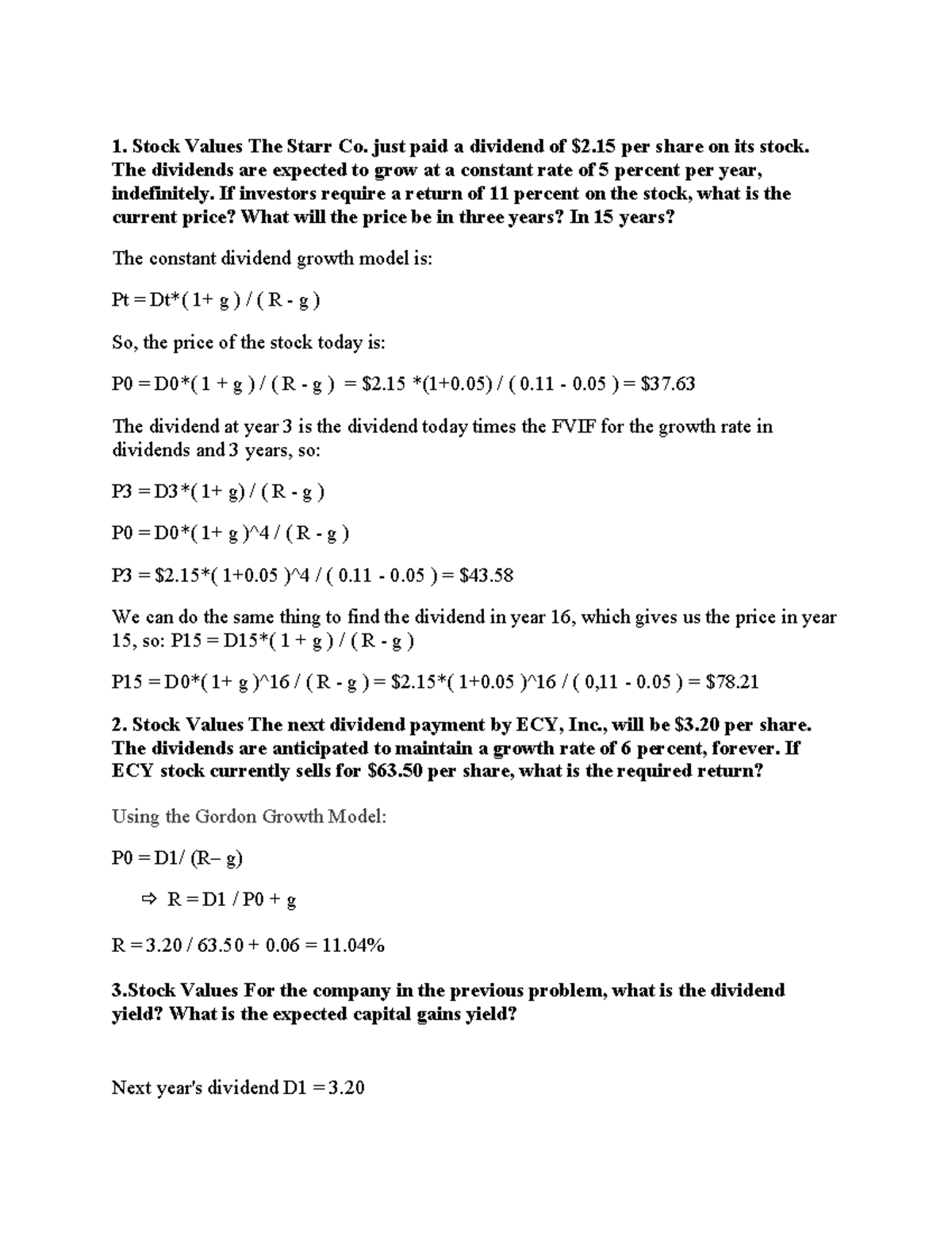 Chapter 9 Stock Valuation & Growth Analysis ACF - TCDNNC - Studocu