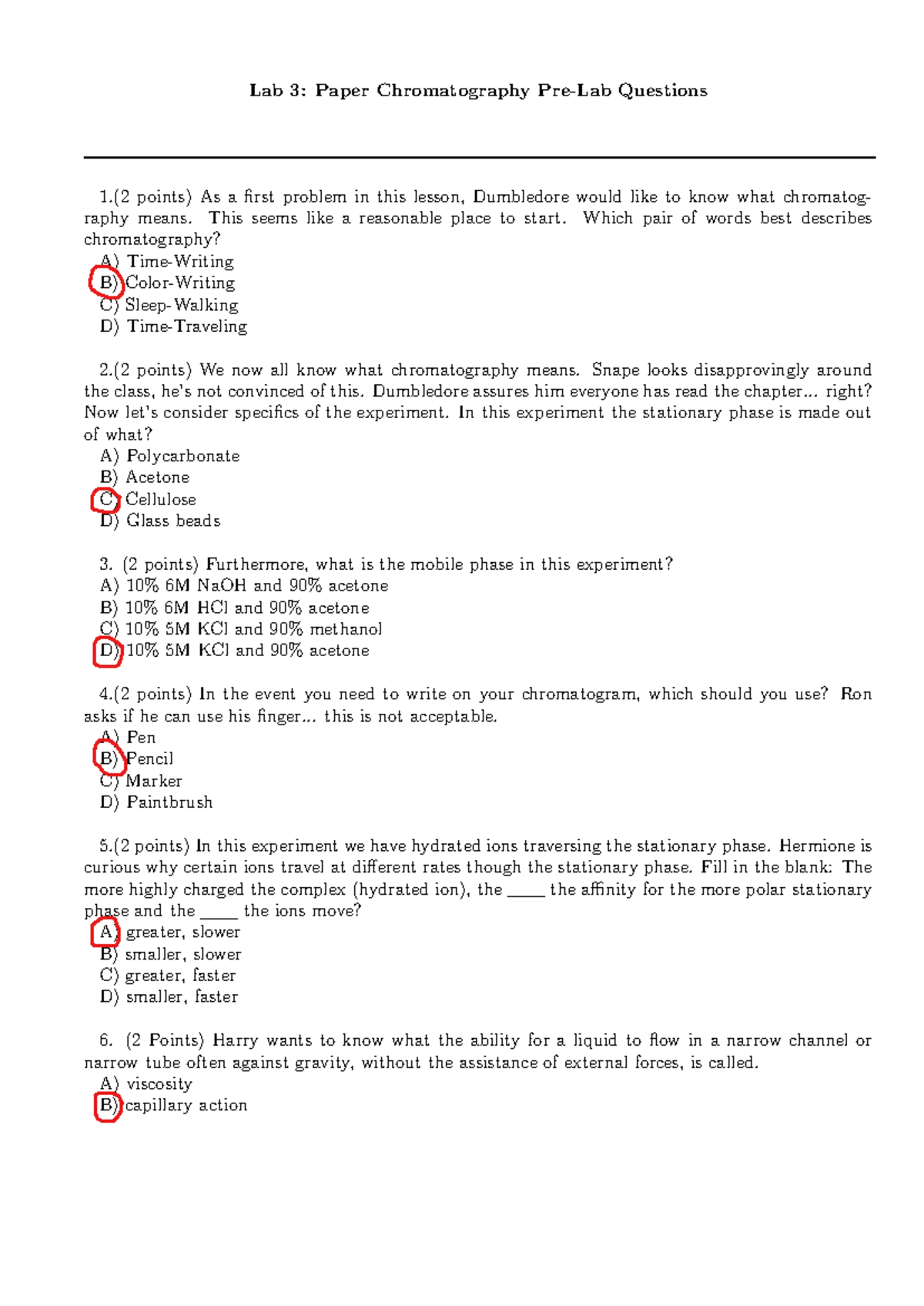 Lab 3: Virtual Pre-Lab on Paper Chromatography Questions - Studocu