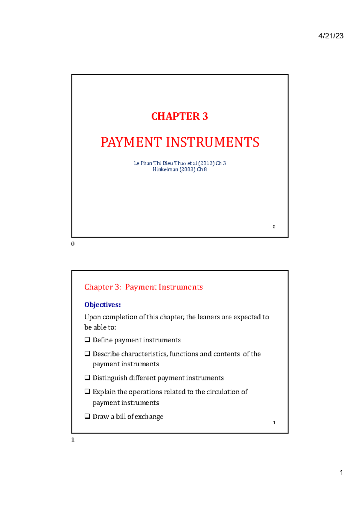 Chapter 3: Payment Instruments Overview in FEFSDVSV Course - Studocu