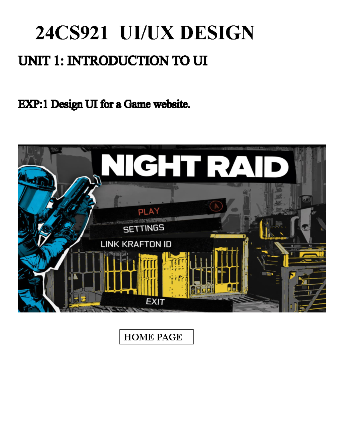 24CS921 UI-UX Lab Experiments: Design & User Experience - Studocu
