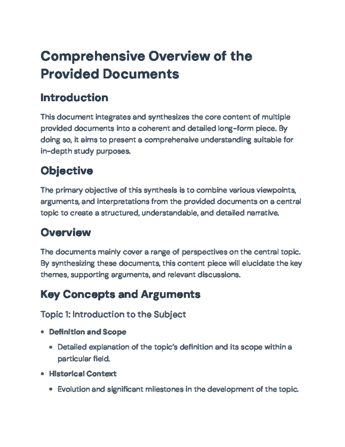 Synthesis of Core Concepts and Findings from Provided Documents ...