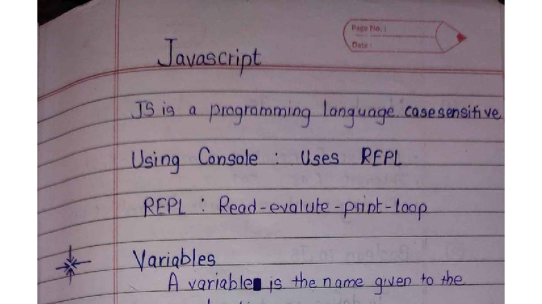 JS-Notes: Comprehensive Guide to JavaScript Fundamentals - Studocu