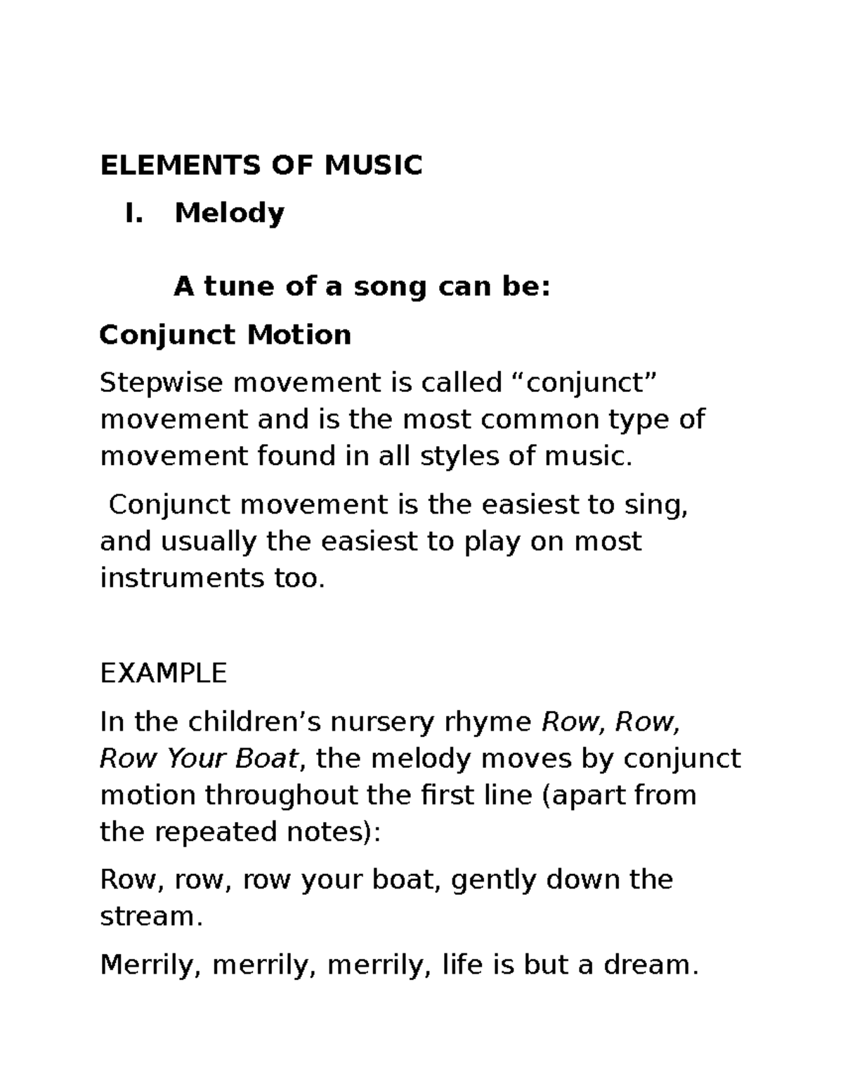 MUS 101: Elements of Music I - Melody, Harmony, Rhythm, and Tempo - Studocu