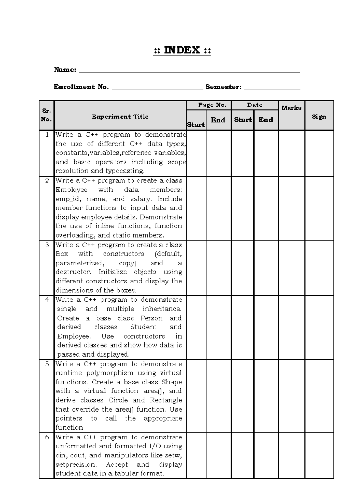 FOET - BE - CE-IT-EC-ELE - SEM 2 - 03 LAB Manual - BCE-01-ES-02 - OOP ...