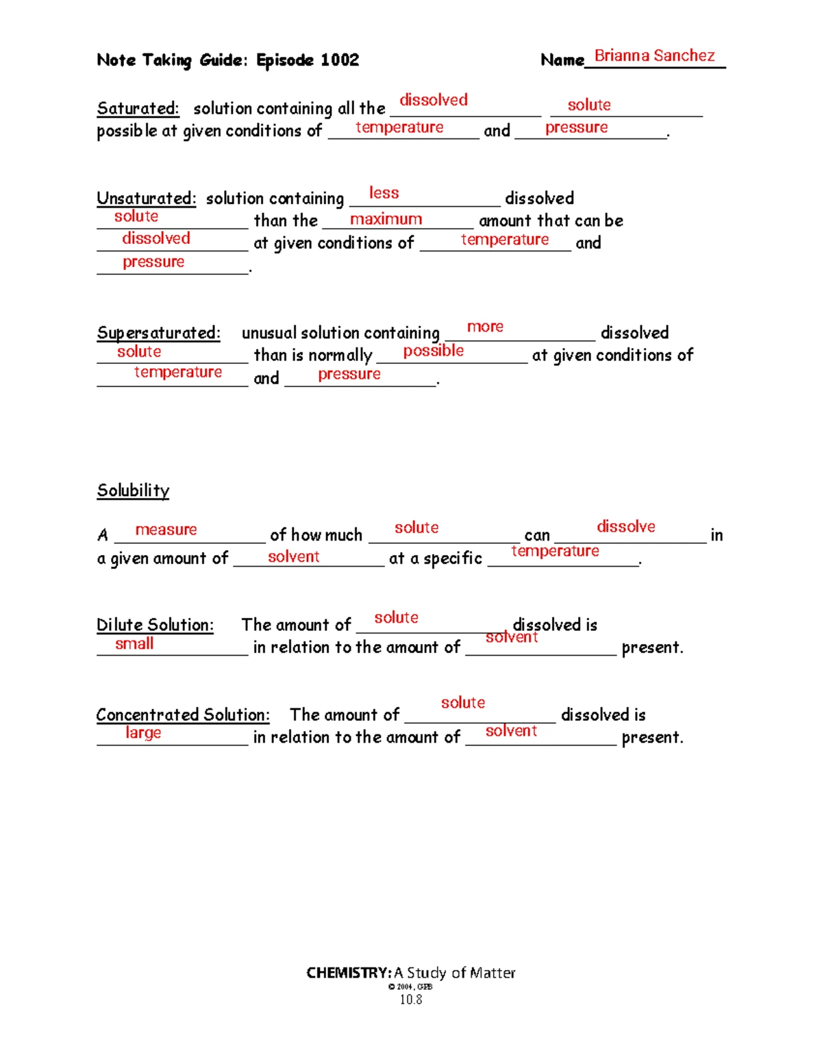 CHEM 101: Solubility Worksheet and Graphs Practice Exercises - Studocu