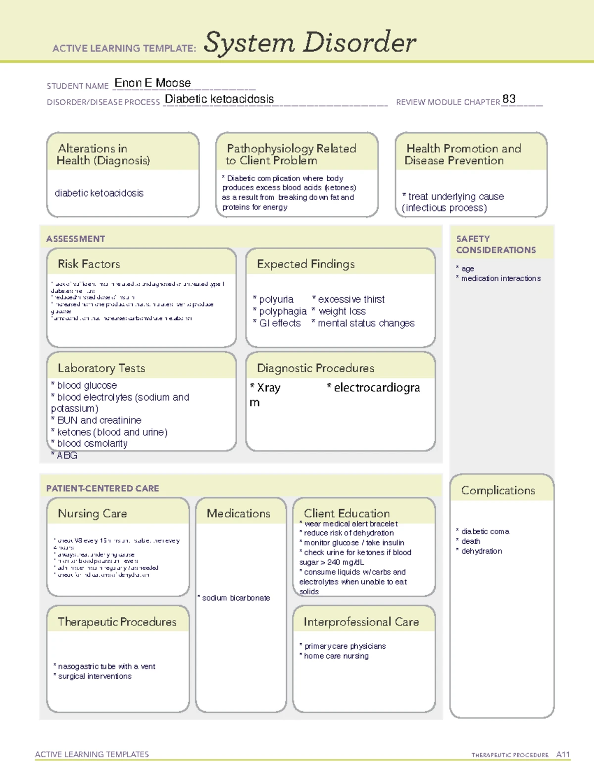 ACTIVE LEARNING TEMPLATE: Anemia ATI Concept Map (System Disorder ...