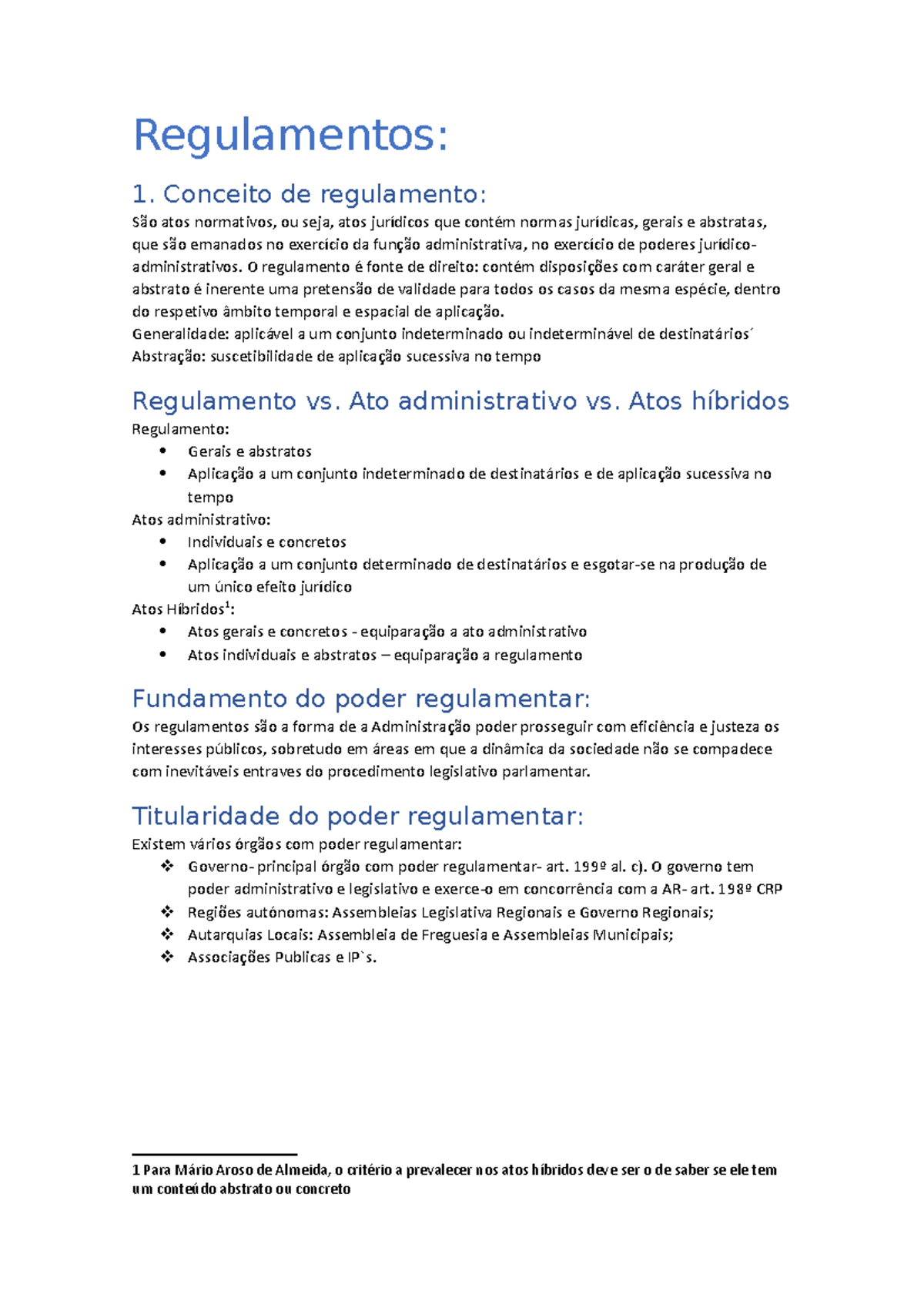 Regulamentos Administrativos: Conceitos, Tipos e Eficácia Jurídica ...