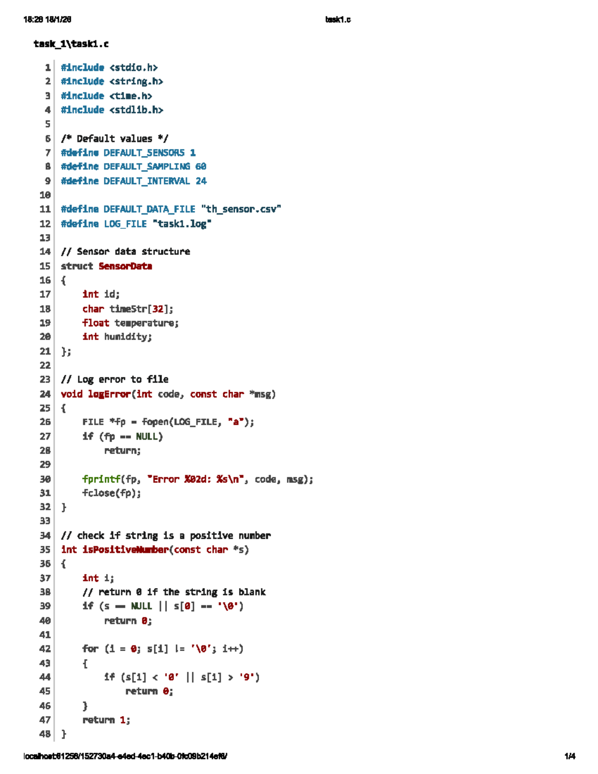 18:28 Homework Problems: Task 1 Code Analysis and Solutions - Studocu