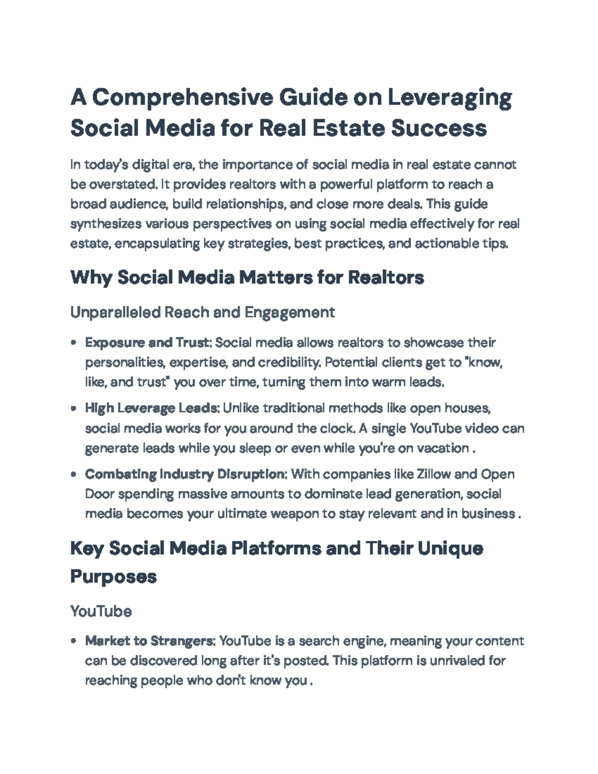Maximizing Real Estate Success: A Guide to Social Media Strategies - A ...